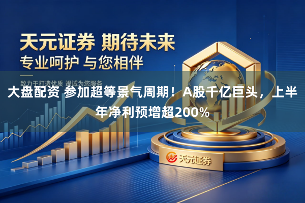 大盘配资 参加超等景气周期！A股千亿巨头，上半年净利预增超200%